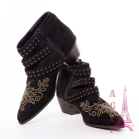 TOPSHOP kowboy Chloe Dupes studded western booties - Picture 4 of 14